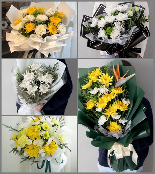 山东青岛平度市同和街道北华里村白事花束代送